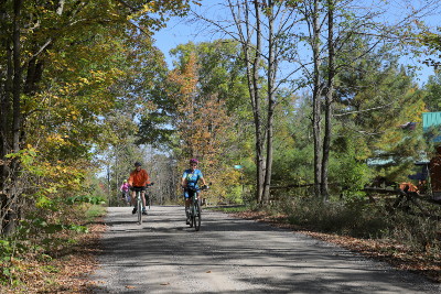 Larry and Donna on Grant Road on the way to Calabogie